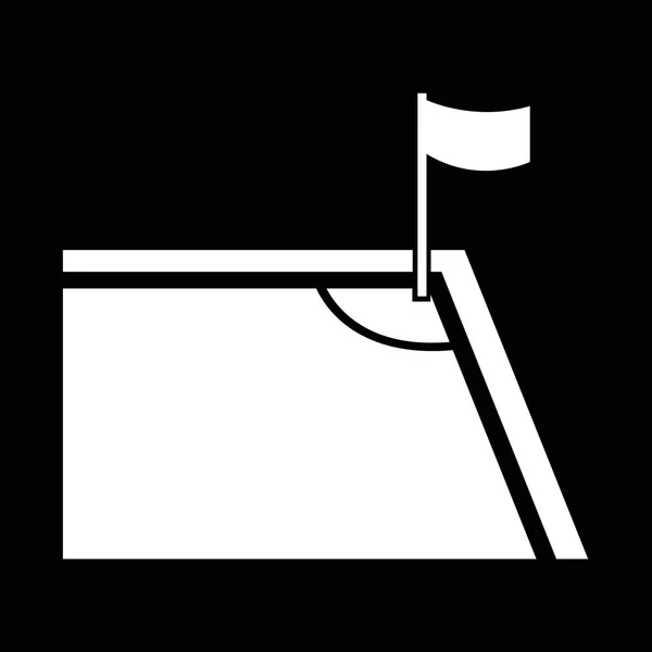 Voetbal corner vlag, pictogram — Stockvector