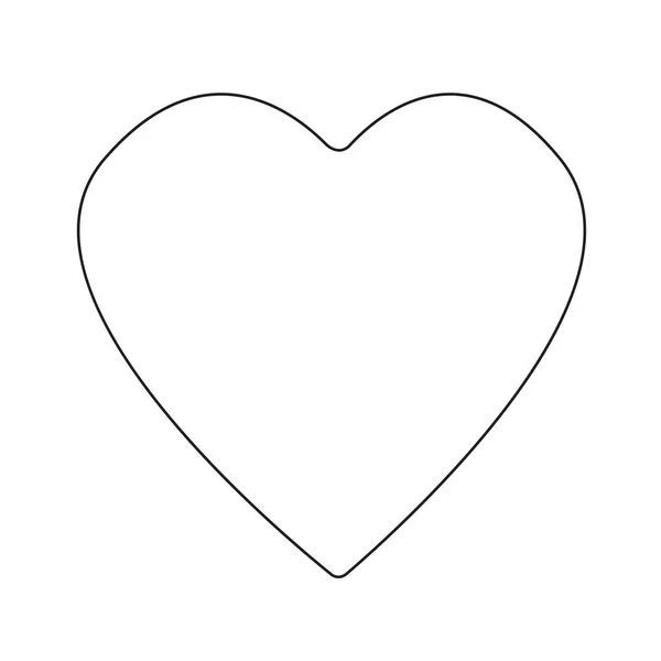 Coeur icône de style plat — Image vectorielle