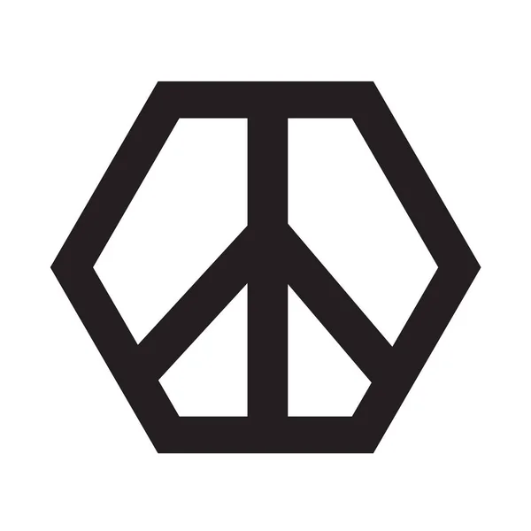 Béke aláírás ikonra — Stock Vector