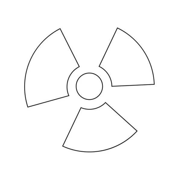 Ícone de radiação ionizante —  Vetores de Stock