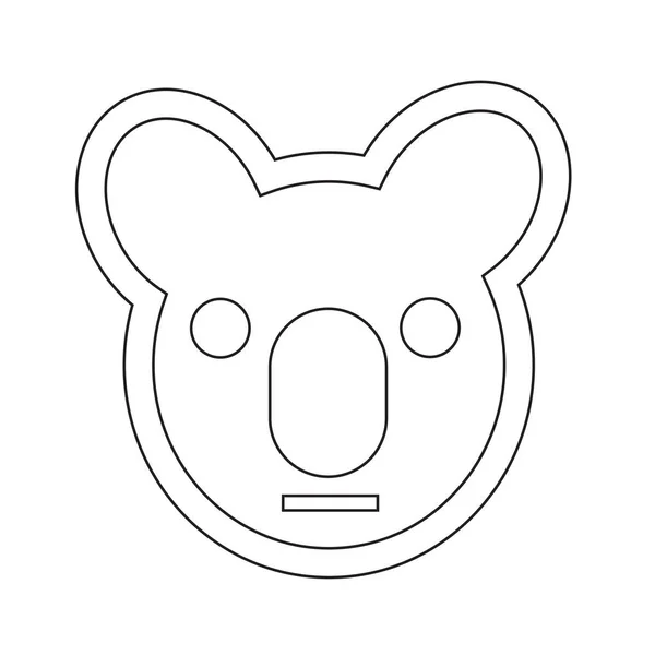 Egyszerű koala ikon — Stock Vector