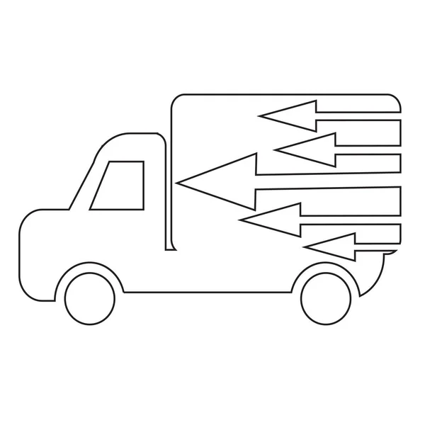Snelle levering auto pictogram — Stockvector