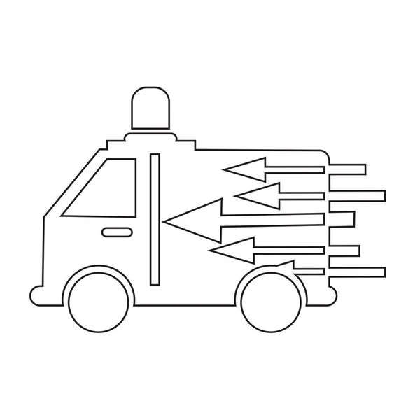 Icône de voiture ambulance rapide — Image vectorielle