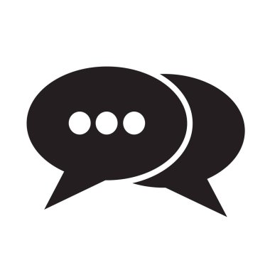 sohbet düz stil ikonu