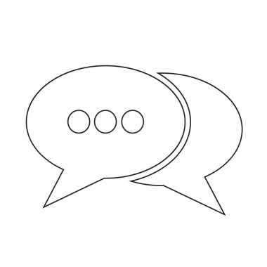 sohbet düz stil ikonu