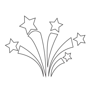 havai fişek düz stil ikonu