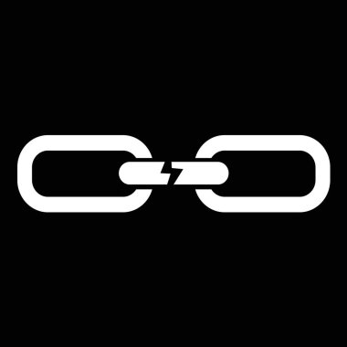 Zincir bağlantı simgesi tasarım kırık