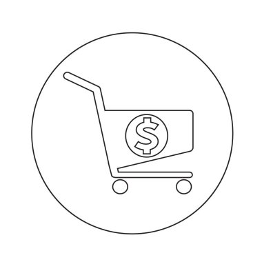 Doları alışveriş sepeti simgesini