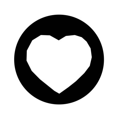 kalp düz stil simgesi