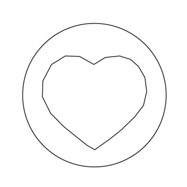 kalp düz stil simgesi