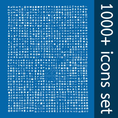 1000 kalite web Icon set tasarımı