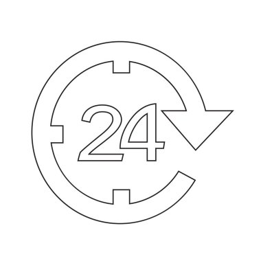 24 Saat simgesi tasarım