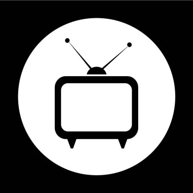 TV düz stil ikonu 