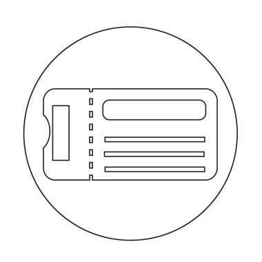 Bilet simgesi tasarım 