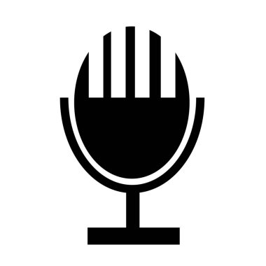Düz stil mikrofon simgesi 