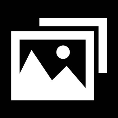 Düz stil fotoğraf simge 