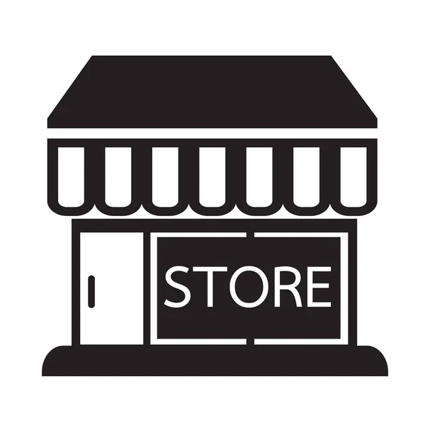 Winkel gebouw pictogram — Stockvector