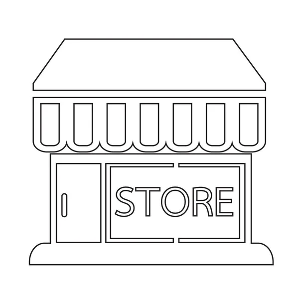 Dükkan bina simgesini — Stok Vektör
