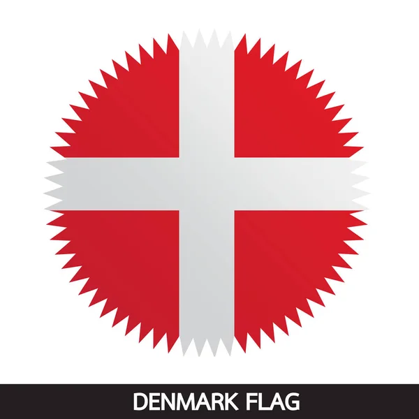 Dania flaga ikona — Wektor stockowy