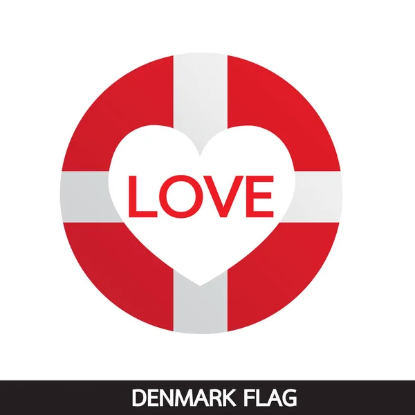 Denmark flag icon — Stock Vector