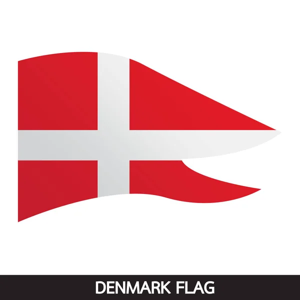 Het pictogram van de vlag van Denemarken — Stockvector