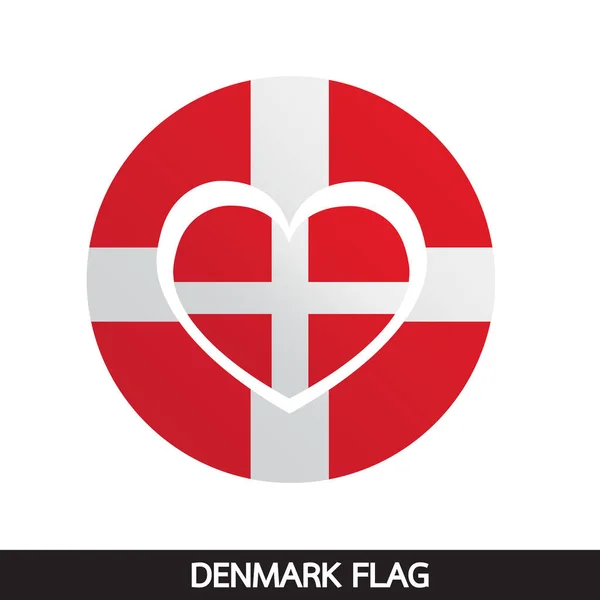 デンマークの旗のアイコン — ストックベクタ