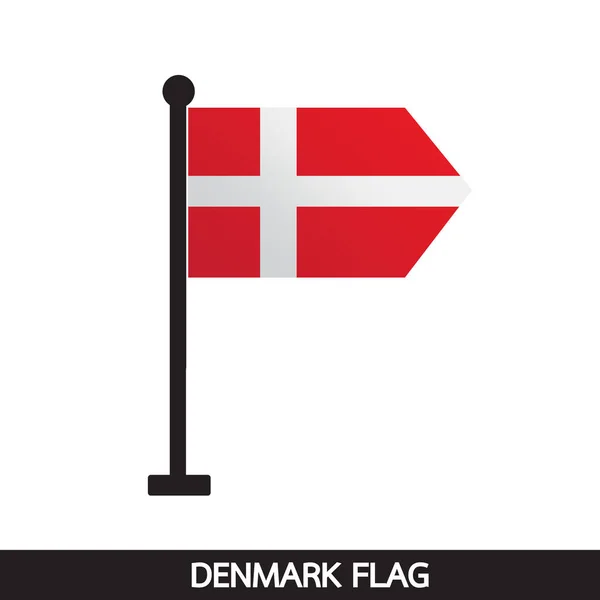 Bandera de Dinamarca — Vector de stock