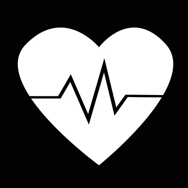 Hart cardio pulse pictogram — Stockvector