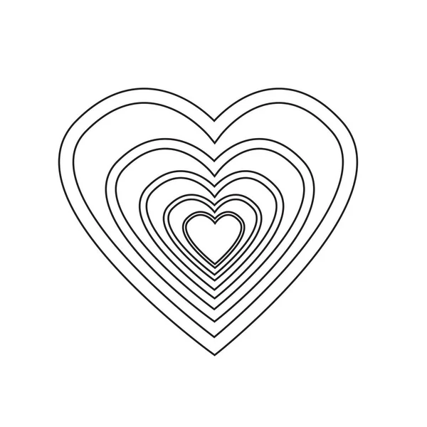 Corazón icono de estilo plano — Vector de stock