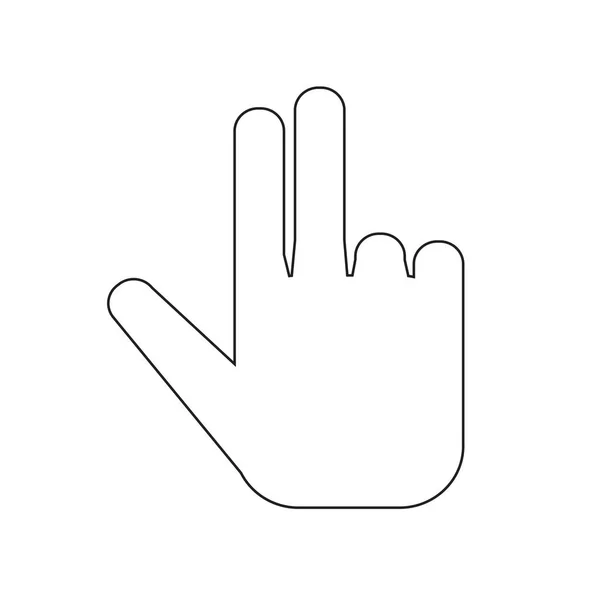 Icona gestuale della mano — Vettoriale Stock