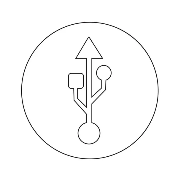 USB-Symbol-Illustration — Stockvektor