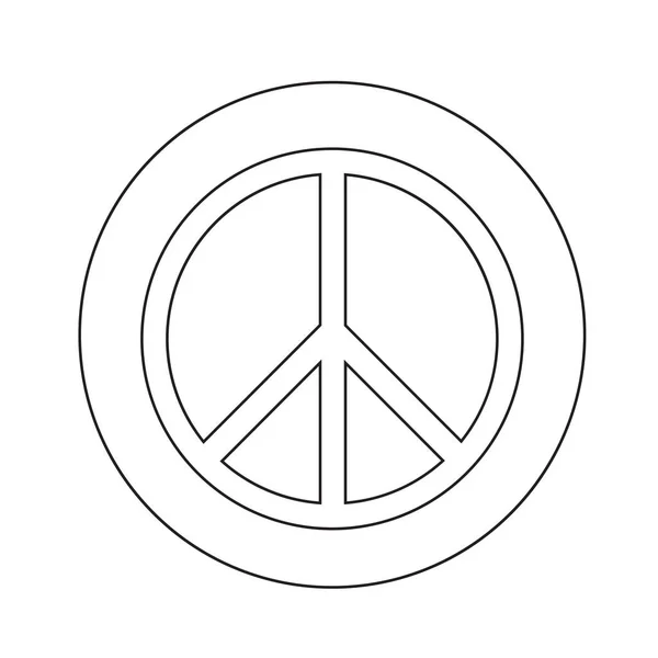 Peace sign ikont ábrán látható tervezési — Stock Vector