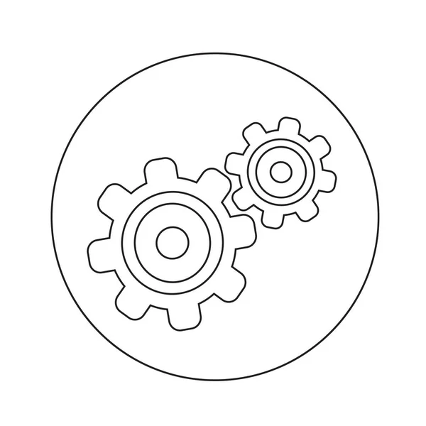 Ilustración del icono de engranajes — Vector de stock