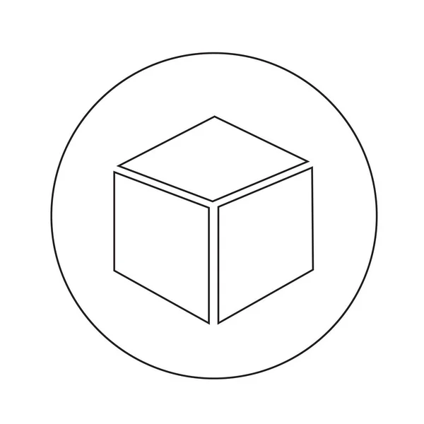 3D kuben ikonen — Stock vektor