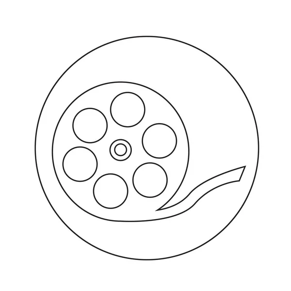 电影卷轴图标说明 — 图库矢量图片