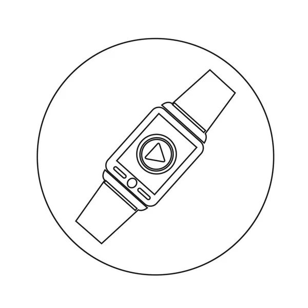 Design der Smartwatch-Ikone — Stockvektor
