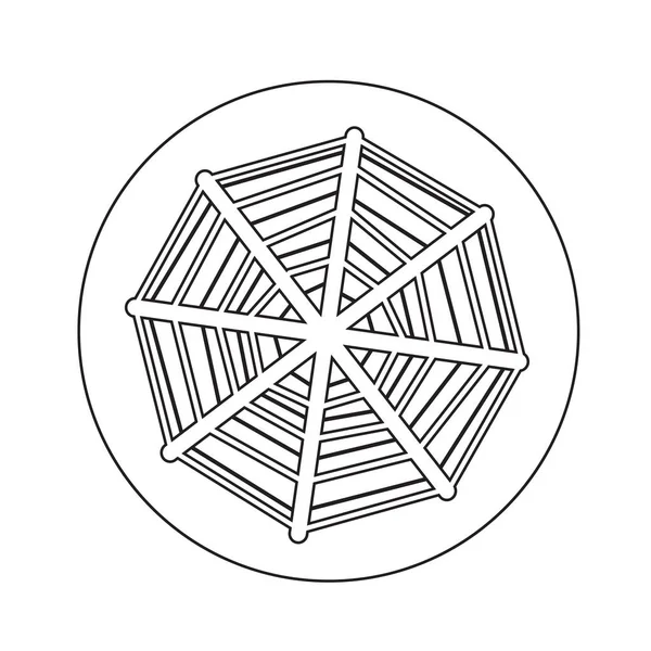 Web ネット クモの巣アイコン デザイン — ストックベクタ