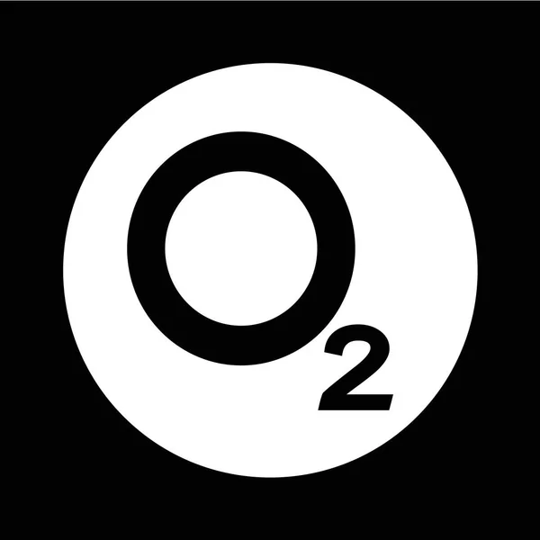 Diseño del icono de oxígeno O2 — Archivo Imágenes Vectoriales