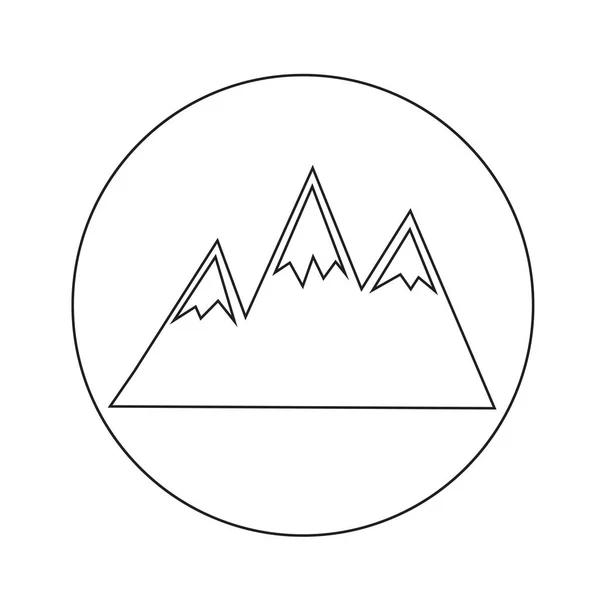 Montanhas ícone design — Vetor de Stock