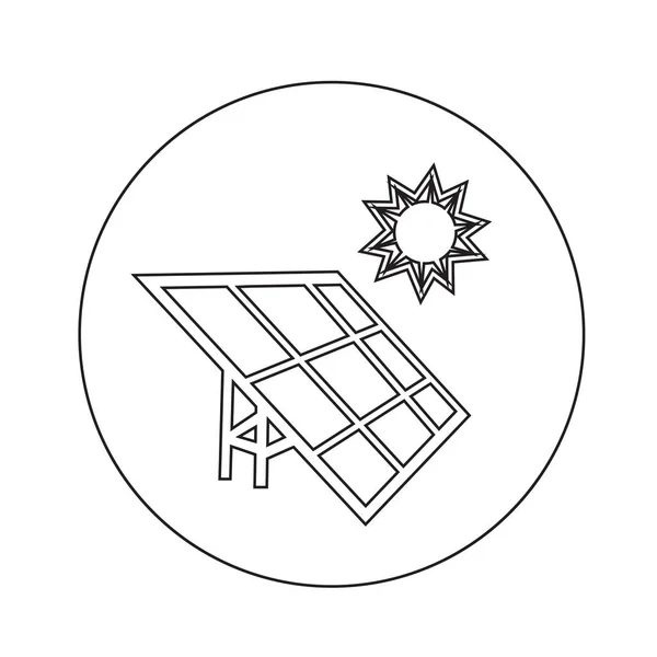 Projeto do ícone do painel de energia solar — Vetor de Stock