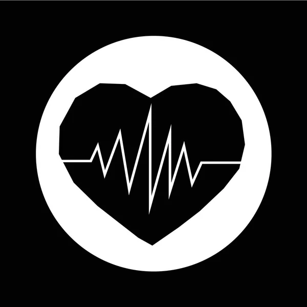 Heartbeat pictogram ontwerp — Stockvector