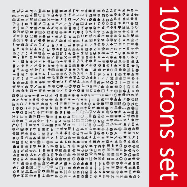 1000 Quality web icon set design