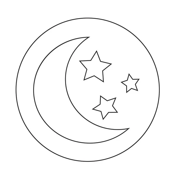 Měsíc a hvězdy ikony designu — Stockový vektor