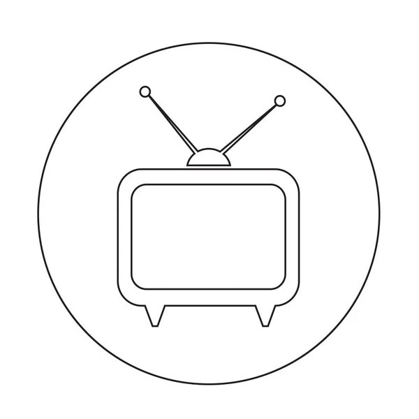 TV flat style icon — Stock Vector