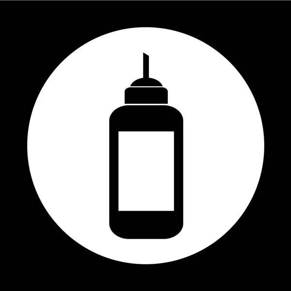 Ketçap şişesi simgesi illüstrasyon tasarım — Stok Vektör