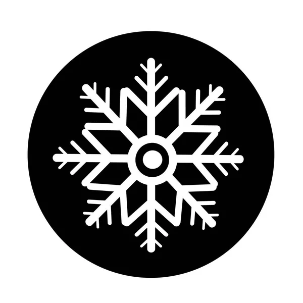 Copo de nieve icono de estilo plano — Vector de stock