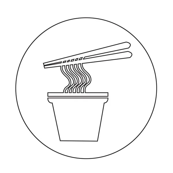 Diseño de icono de fideos — Vector de stock