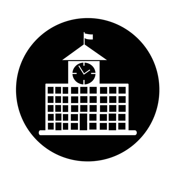 School building icon — Stock Vector