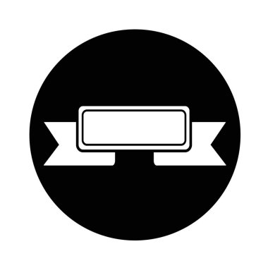 Şerit banner simgesi illüstrasyon tasarımı 