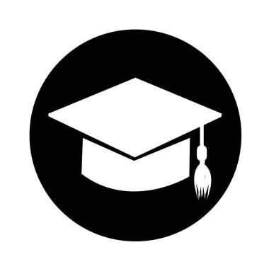 Mezuniyet kap simgesi illüstrasyon tasarım 